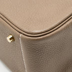 Hermes Mini Lindy Clemence Etoupe GHW