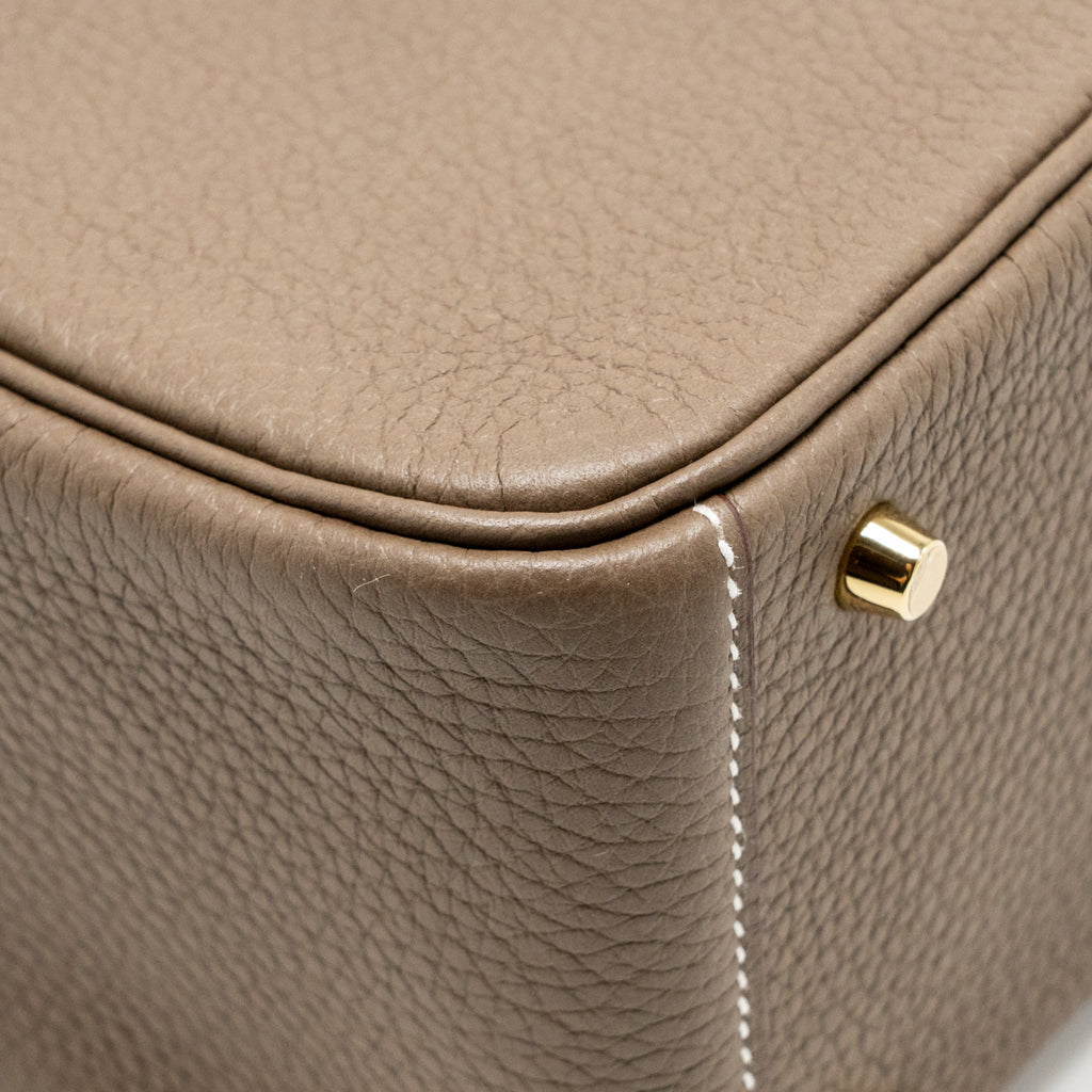 Hermes Mini Lindy Clemence Etoupe GHW