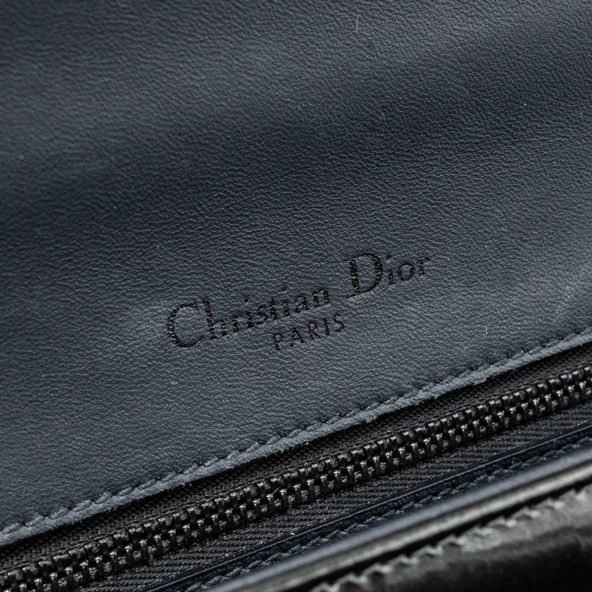 DIOR MEDIUM DIORAMA CALFSKIN METALLIC SILVER SHW