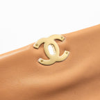 CHANEL SMALL 19 BAG LAMBSKIN CARAMEL MULTICOLOUR HARDWARE (MICROCHIP)