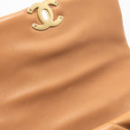 CHANEL SMALL 19 BAG LAMBSKIN CARAMEL MULTICOLOUR HARDWARE (MICROCHIP)