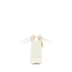 DIOR SMALL LADY DIOR LAMBSKIN WHITE LGHW