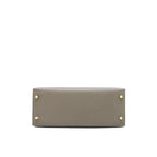 HERMES KELLY 28 SELLIER EPSOM 8F GRIS ETAIN GHW