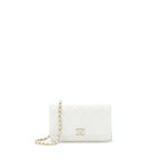 CHANEL 21C WALLET ON CHAIN LIMIT EDITION CAVIAR WHITE LGHW