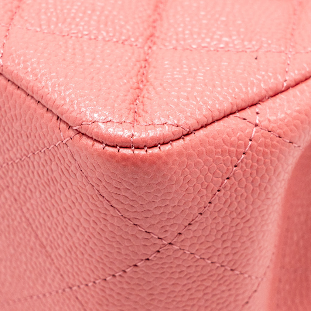 Chanel Jumbo Classic Double Flap Bag Caviar Pink LGHW