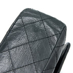 CHANEL 2.55 227 MAXI REISSUE FLAP BAG AGED CALFSKIN BLACK LGHW