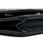 CHANEL CLASSIC WALLET ON CHAIN CAVIAR BLACK GHW (MICROCHIP)