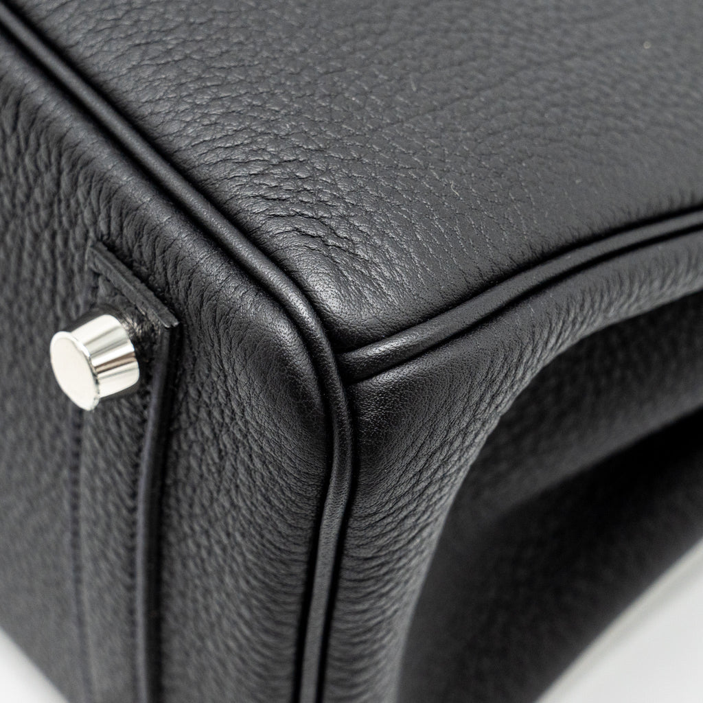 Hermes Birkin 25 Touch Togo/Alligator Mississippiensis Mat Black SHW