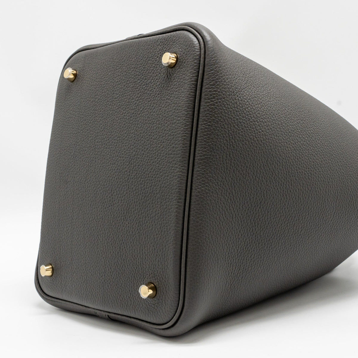 HERMES PICOTIN 22 LOCK BAG TAURILLON MAURICE GRAPHITE GHW