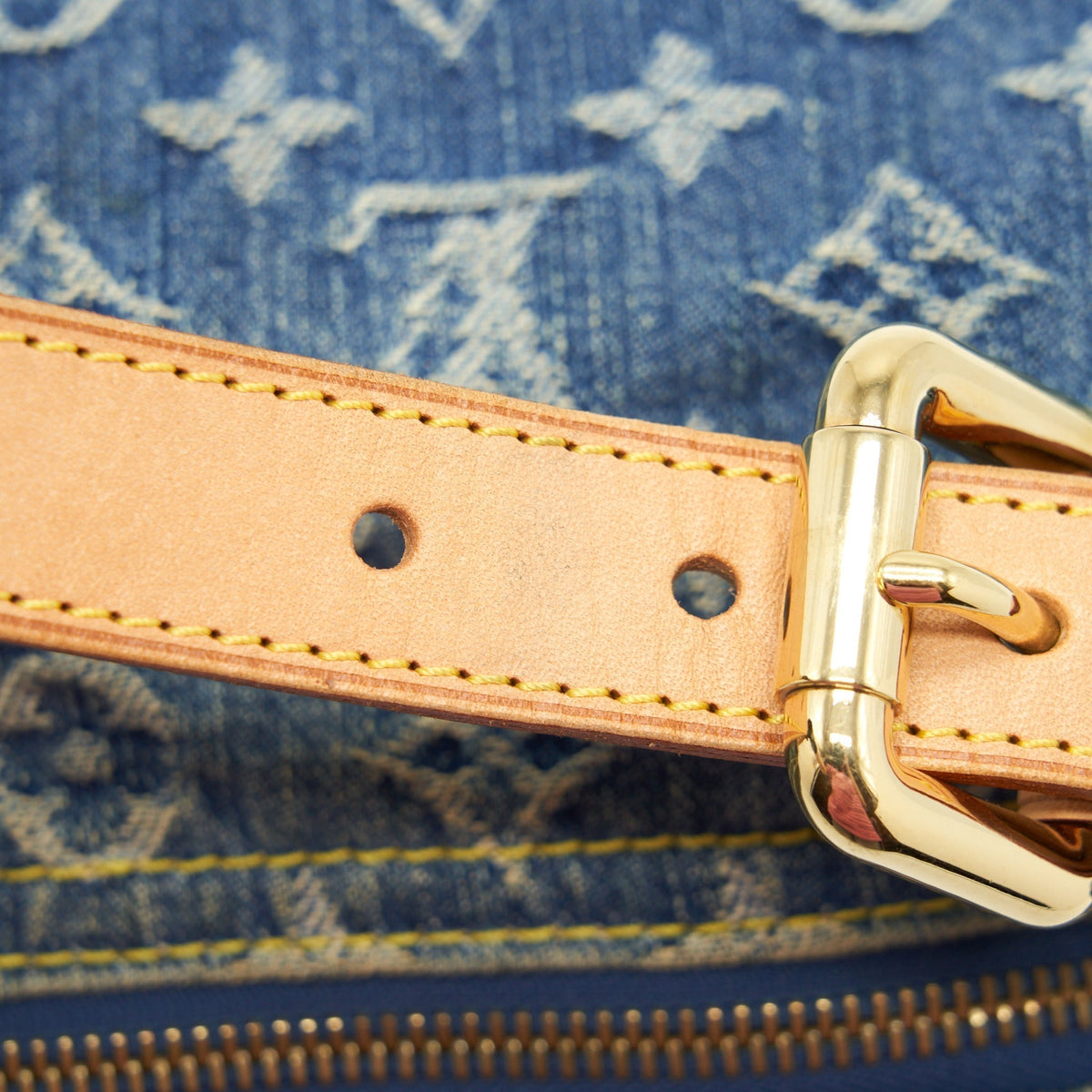 LOUIS VUITTON DENIM BAGGY PM MONOGRAM GHW