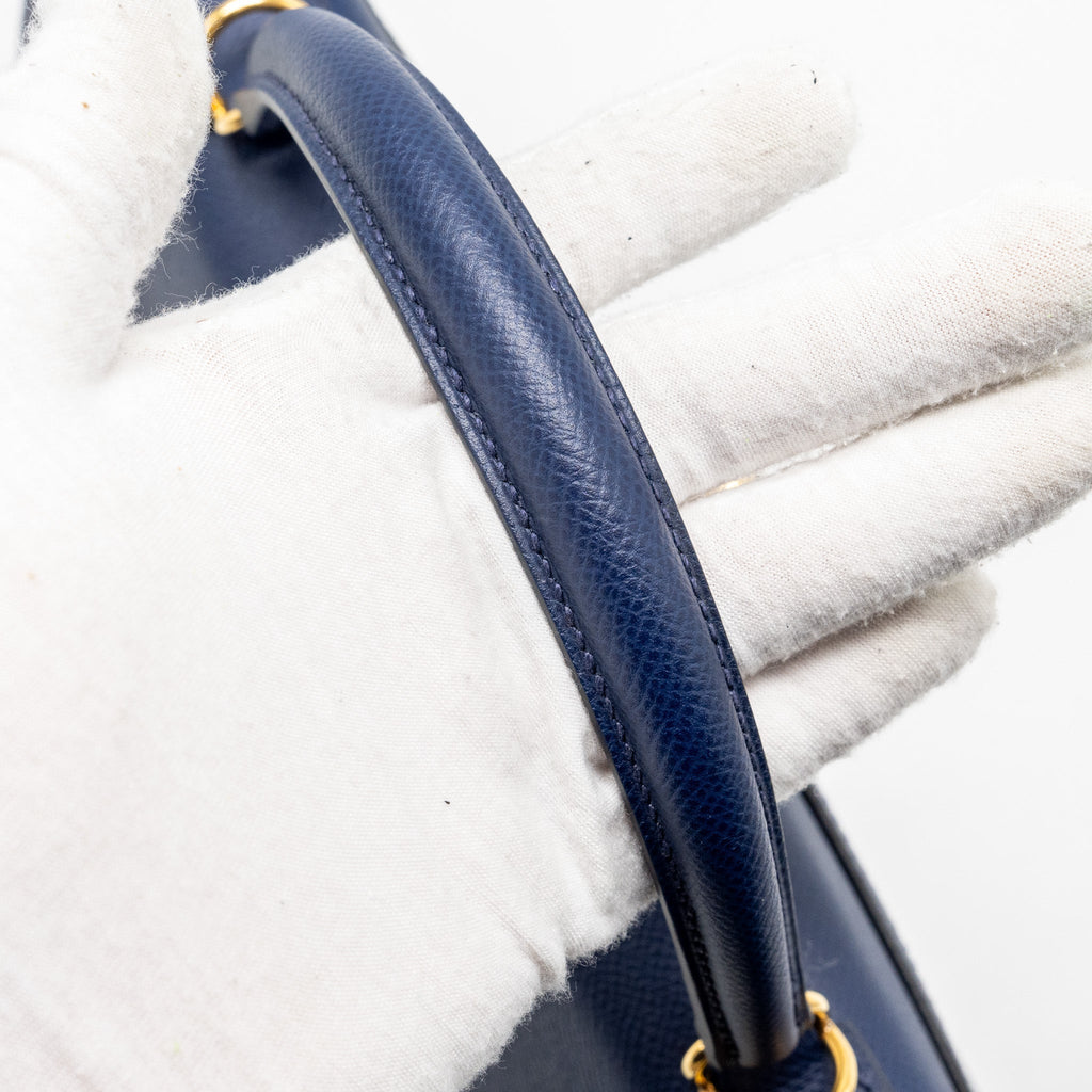 Hermes kelly 32 epsom blue sapphire GHW