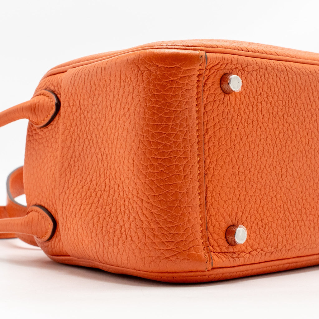 Hermes Mini Lindy Clemence 9J Feu SHW