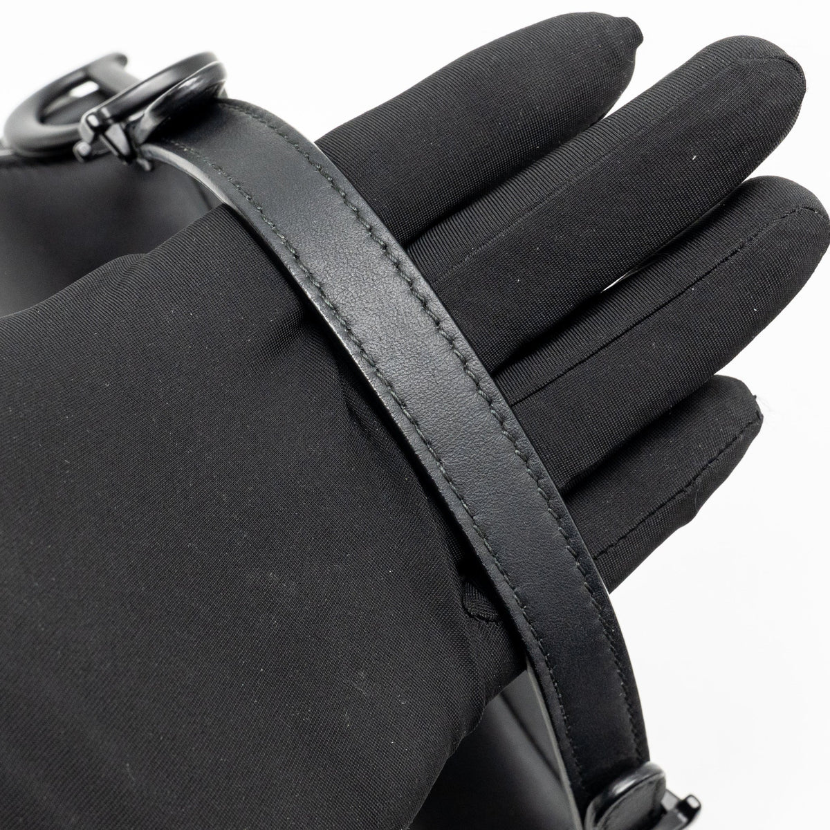 Dior mini saddle bag calfskin so black with an extra strap