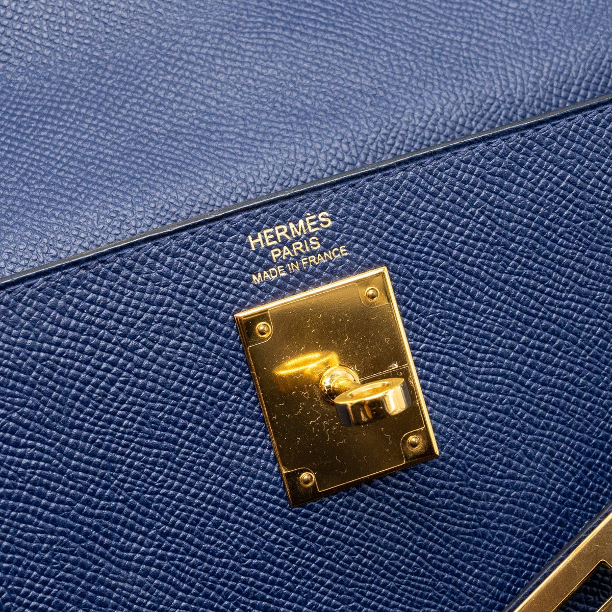 HERMES KELLY 32 EPSOM BLUE SAPPHIRE GHW