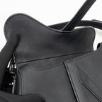 Dior mini saddle bag calfskin so black with an extra strap