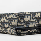 DIOR WALLET ON STRAP OBLIQUE JACQUARD CANVAS/LEATHER BLUE SHW