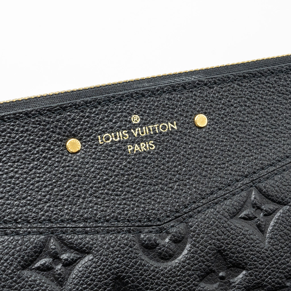 LOUIS VUITTON CLUTCH MONOGRAM EMPREINTE CALFSKIN BALCK GHW