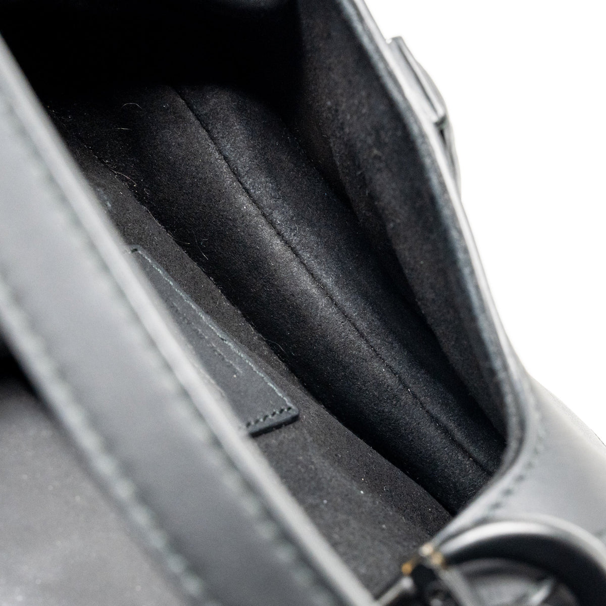 Dior mini saddle bag calfskin so black with an extra strap