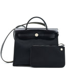 Hermes Herbag Zip 31 Bag Canvas Black SHW