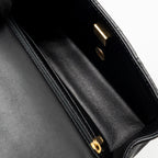 CHANEL TOP HANDLE MINI RECTANGULAR LAMBSKIN BLACK GHW (MICROCHIP)