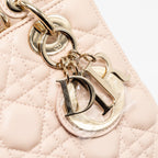 DIOR MY ABC DIOR SMALL LADY DIOR LAMBSKIN PINK LGHW