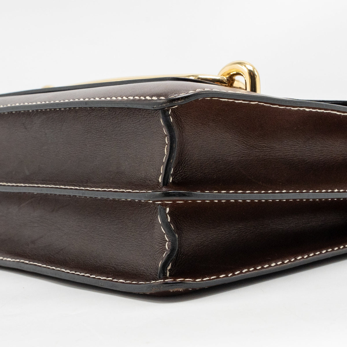 Hermes Roulis 23 Tadelakt Leather Dark Brown LGHW