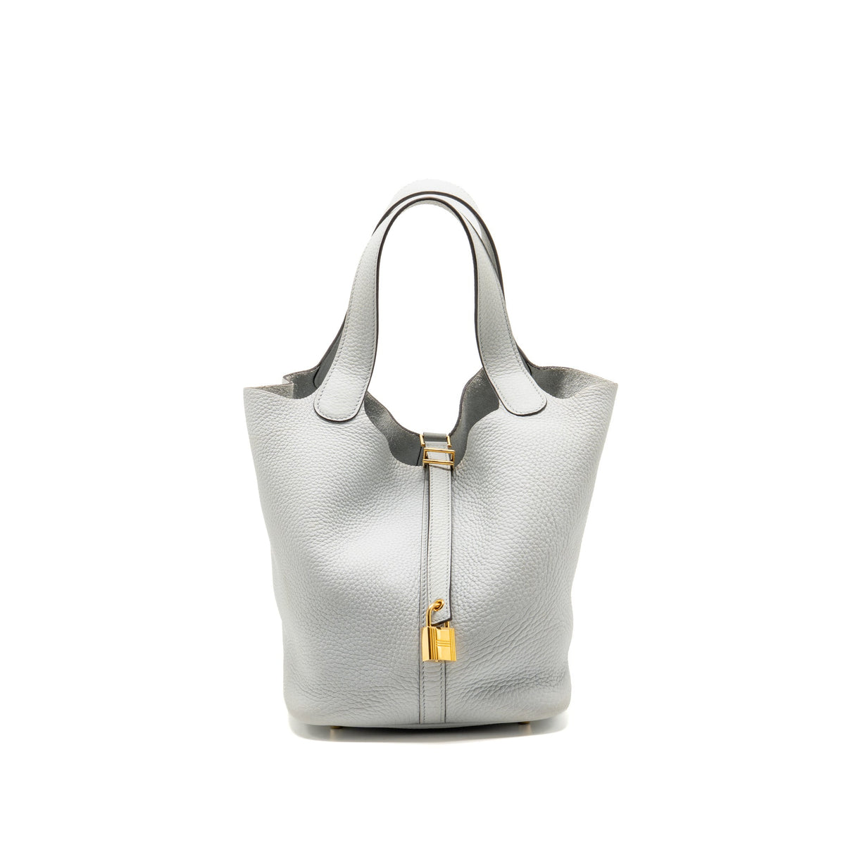Hermes picotin 22 lock bag clemence blue pale GHW