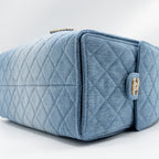 CHANEL 25 MEDIUM HANDBAG WASHED DENIM BLUE GHW (MICROCHIP)