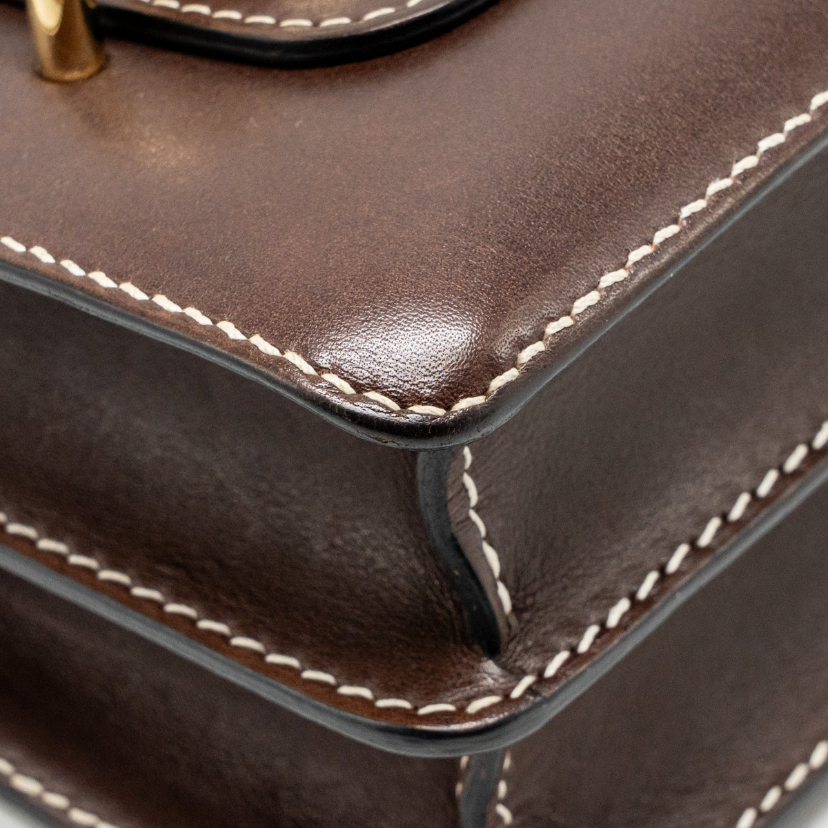 Hermes Roulis 23 Tadelakt Leather Dark Brown LGHW