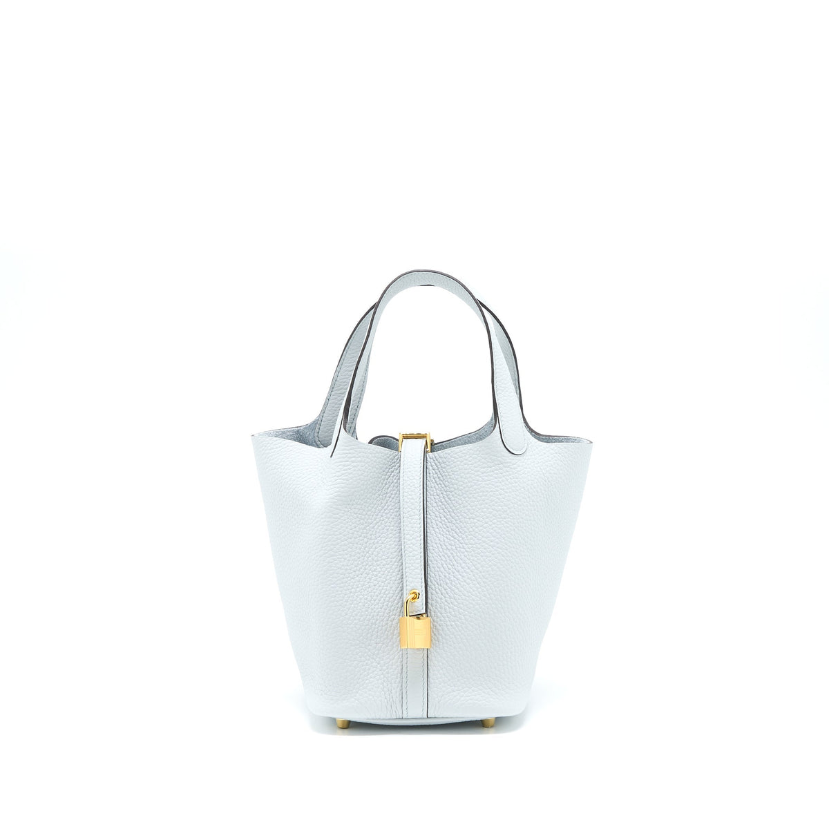 Hermes Picotin 18 Lock Bag Clemence Blue Pale GHW