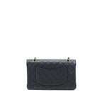 CHANEL MEDIUM CLASSIC DOUBLE FLAP BAG CAVIAR BLACK GHW