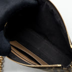 FENDI BAGUETTE POUCH BROWN JACQUARD FF FABRIC GHW
