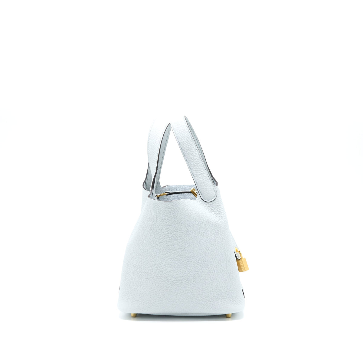 Hermes Picotin 18 Lock Bag Clemence Blue Pale GHW