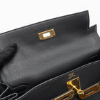 Hermes Kelly 28 Togo Black GHW
