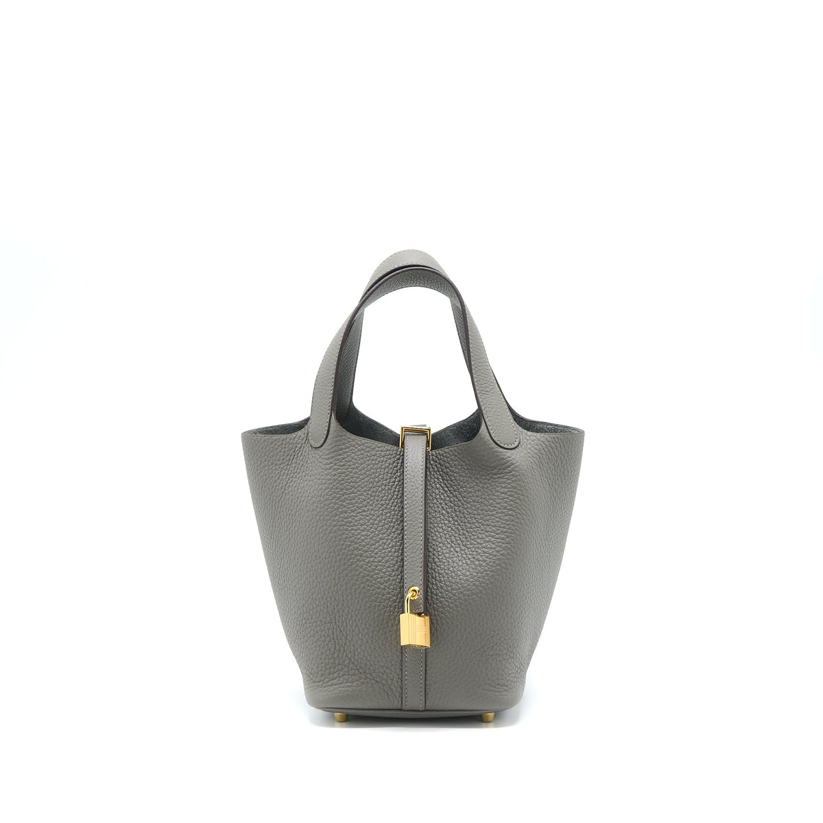 HERMES PICOTIN 18 LOCK BAG CLEMENCE 0L GRIS MEYER GHW
