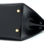 HERMES VINTAGE KELLY 32 BOX BLACK GHW
