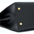 HERMES VINTAGE KELLY 32 BOX BLACK GHW