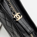 CHANEL SMALL GABRIELLE HOBO BAG CALFSKIN BLACK MULTICOLOUR HARDWARE
