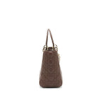 DIOR MEDIUM LADY DIOR CHOCOLATE BROWN LGHW