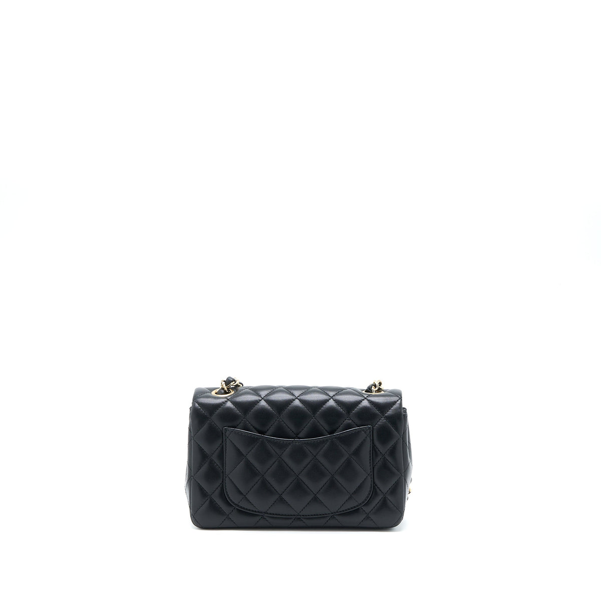 CHANEL MINI RECTANGULAR FLAP BAG LAMBSKIN BLACK LGHW