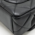 Chanel crystal logo handle chain flap bag lambskin GHW (microchip)