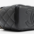 CHANEL TOP HANDLE LONG VANITY LAMBSKIN BLACK GHW(MICROCHIP)