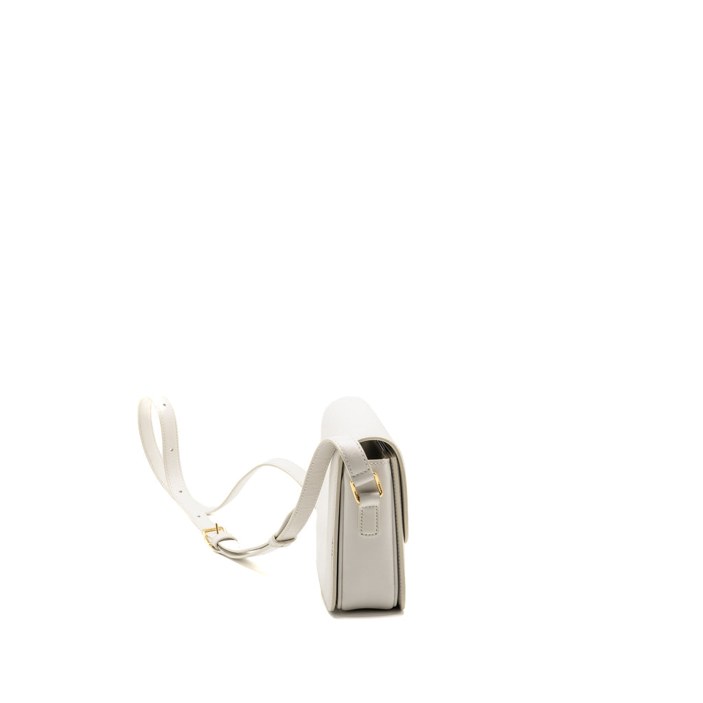Celine teen triomphe bag calfskin white GHW