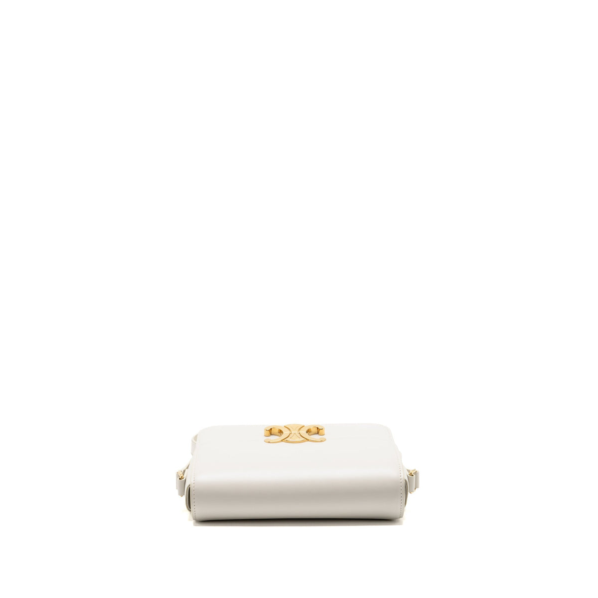 Celine teen triomphe bag calfskin white GHW