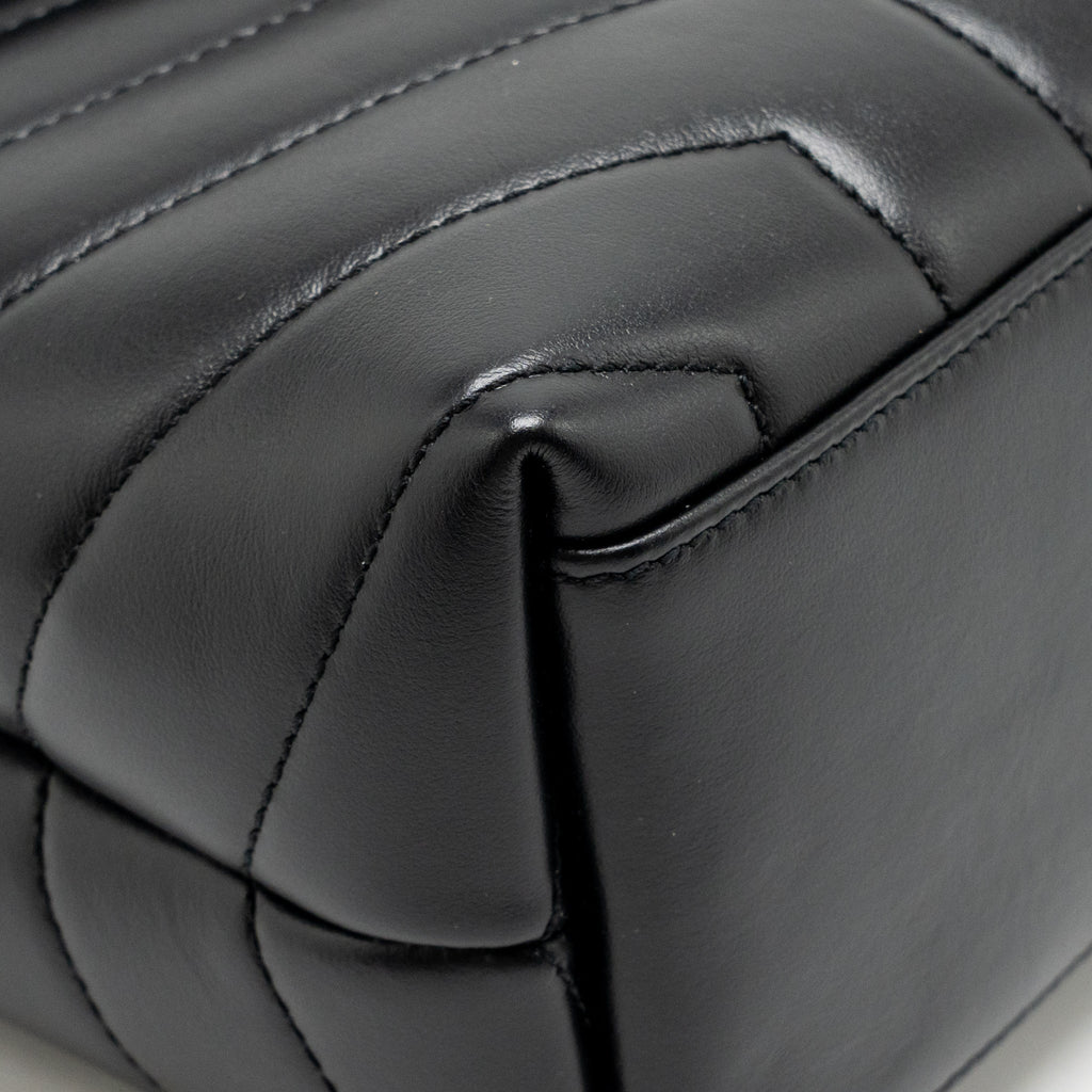 Saint Laurent Small Lou Lou flap bag calfskin black GHW