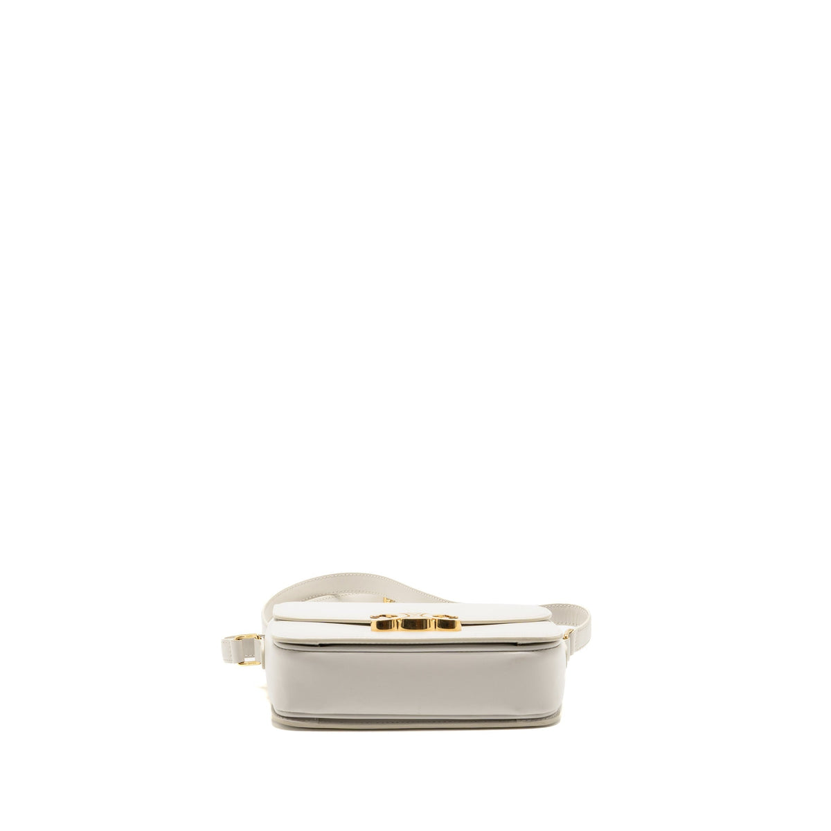 Celine teen triomphe bag calfskin white GHW