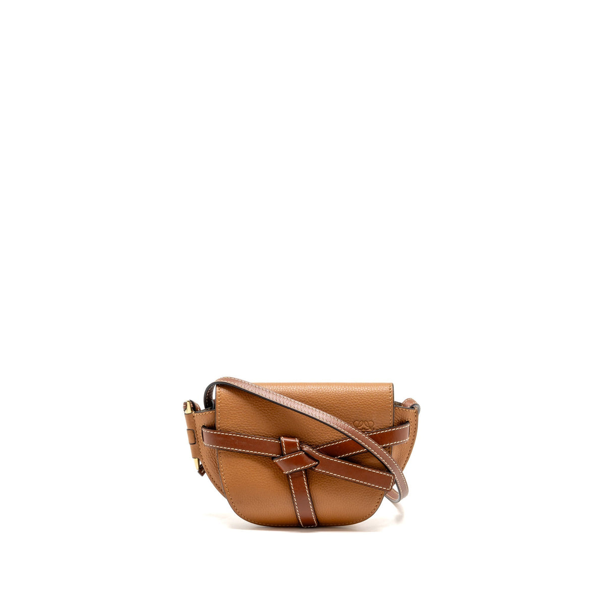 Loewe mini gate bag calfskin Tan GHW
