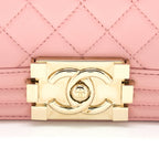 CHANEL MEDIUM BOY BAG CALFSKIN PINK LGHW