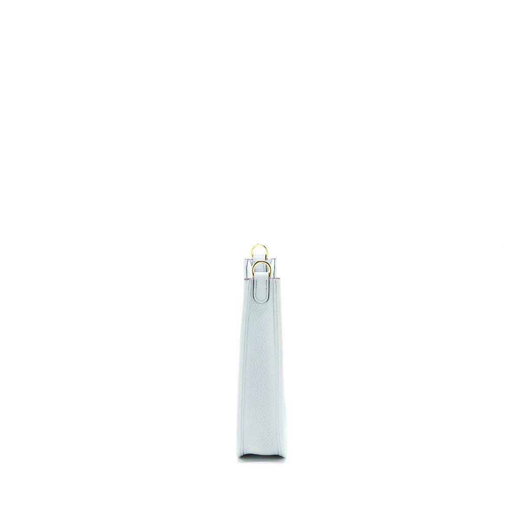 Hermes Mini Evelyn Clemence Blue Pale/Gris Etain GHW
