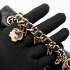 CHANEL COCO CHARMS MINI RECTANGULAR FLAP BAG LAMBSKIN BLACK LGHW